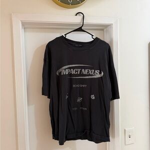 Zara Charcoal Graphic Tee